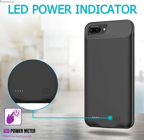 Чехол-аккумулятор для iPhone 8 Plus/7 Plus/6s Plus/6 Plus, чехлы для зарядного устройства для мобильных телефонов, портативный внешний аккумулятор, расширенный чехол для зарядного устройства