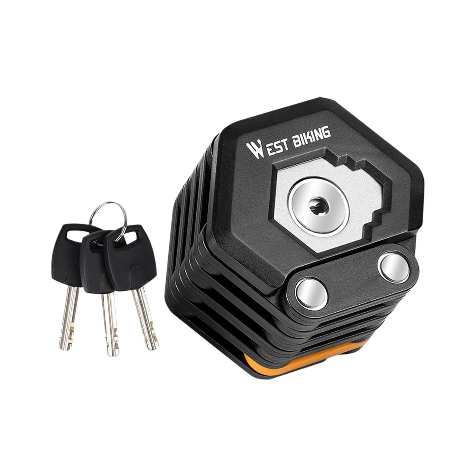 

Bicycle Anti-theft Folding Lock Alloy Steel Chain Lock With Mount Bracket Bike Accessories