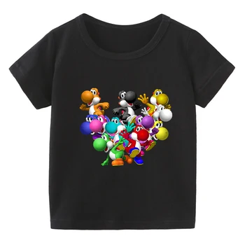 2-11T Baby Boys Girl 100% Cotton Cute Yoshi T Shirt Children  Boys Clothing Kids Clothes Summer Tops 1