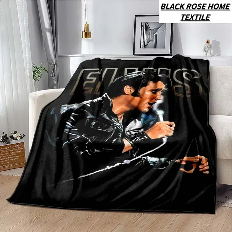 Модное искусство Ретро 3D HD принт E-Elvis-Presley Одеяло Семейная спальня Плюшевое