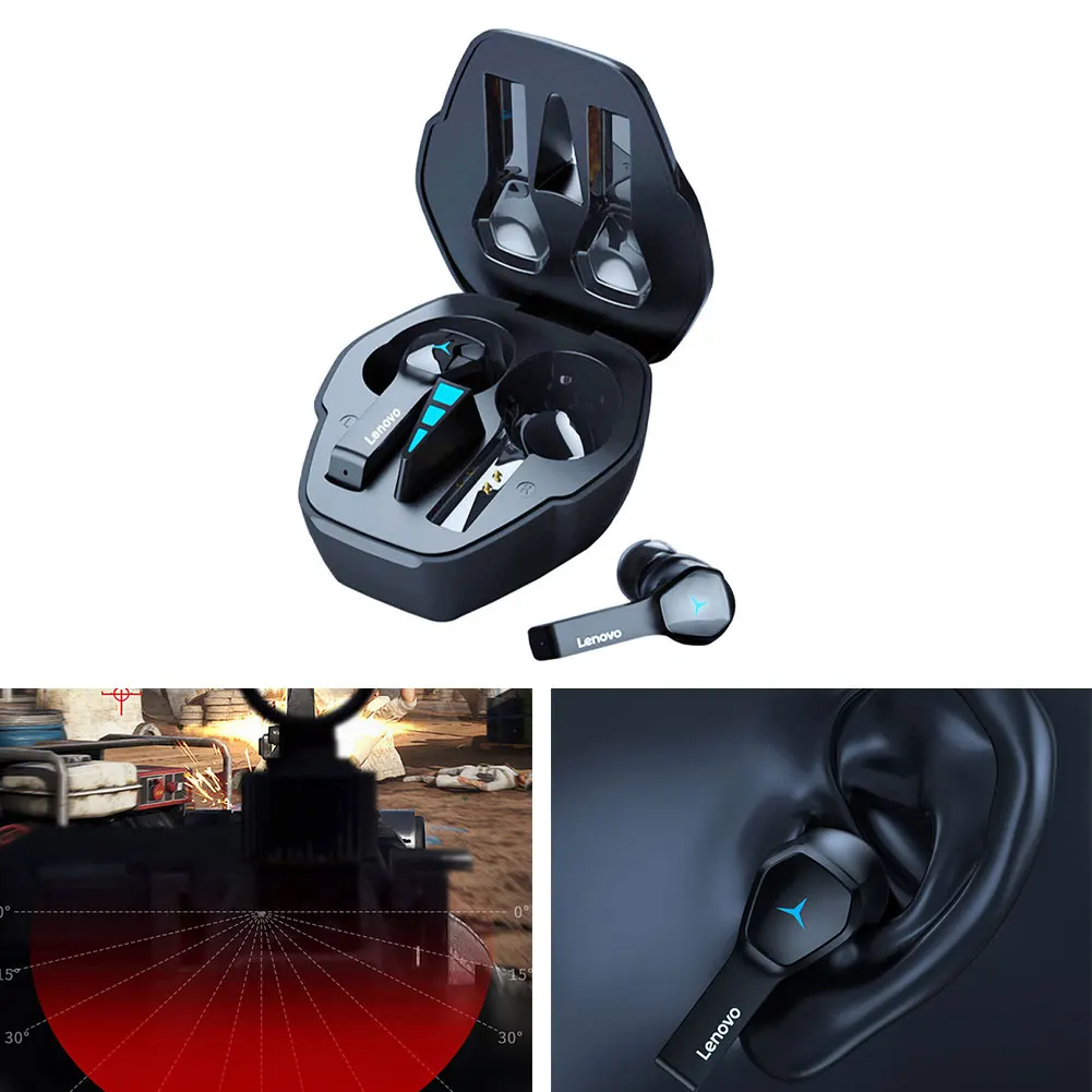 

Игровые наушники Lenovo HQ08 TWS с низкой задержкой, Bluetooth наушники, HiFi Звук, встроенный микрофон, беспроводные наушники, водонепроницаемая гарнит...
