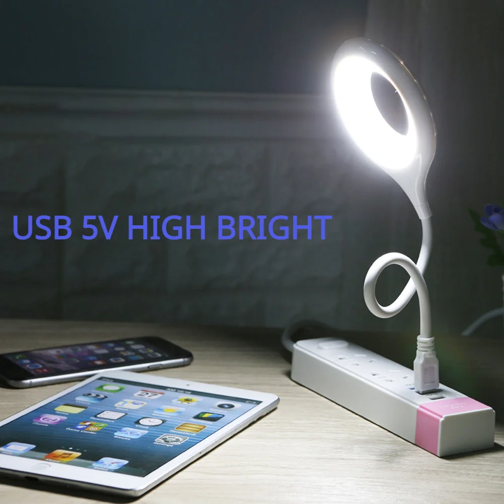 

Table Lamp USB Socket Freely Foldable Portable LED Light No Flicker Soft Light Saving Energy Eye Protection Away From Myopia