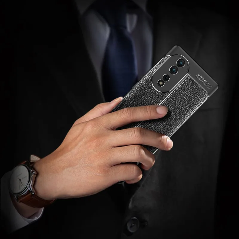 For Honor 80 Cover Leather Soft Silicone Shockproof TPU Bumper Back Cover Honor 80 Phone Case Honor 80