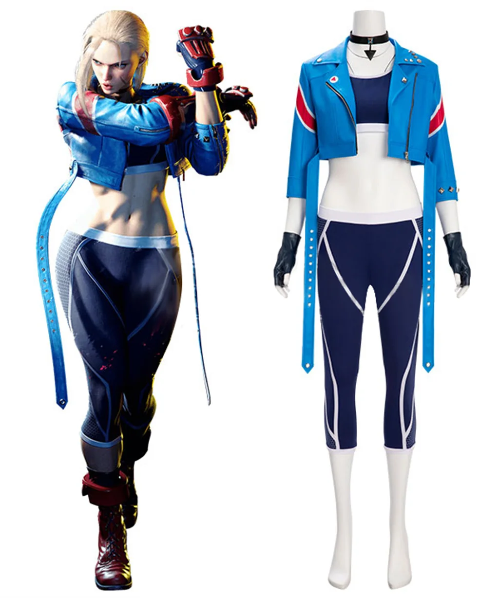 

Костюм для косплея из игры истребитель 6 Cammy, пальто, жилет, брюки, женские костюмы SF6, полный комплект, костюм для Хэллоуина, карнавала, женский костюм