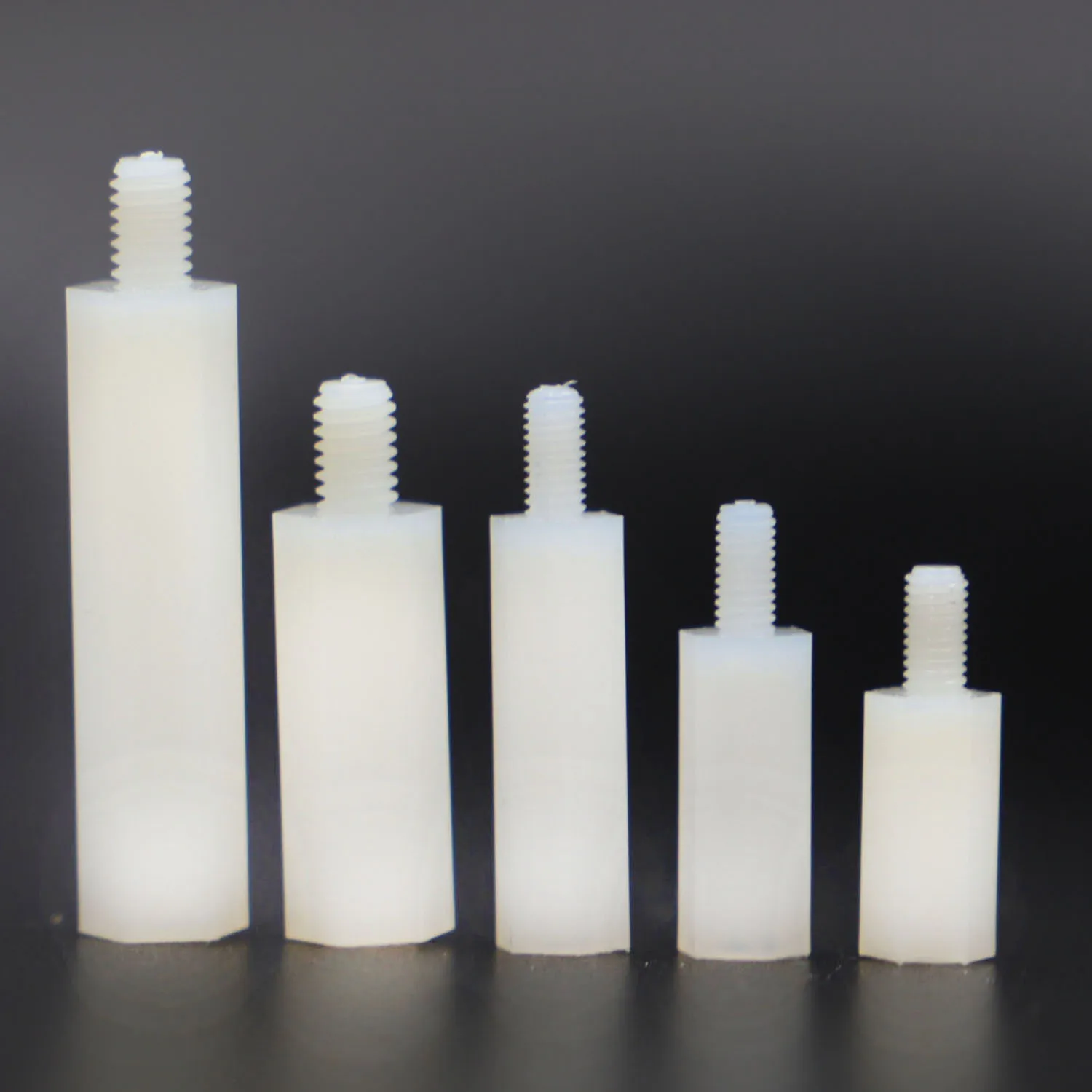 

20/50pcs M2 M2.5 M3 M4*L+6 Male to Female Nylon standoff White PCB Nylon Standoff Spacer Column Plastic Spacing Screws