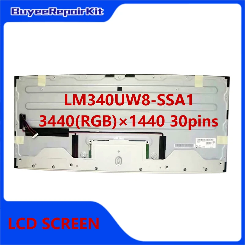 Оригинальный 34-дюймовый 4K изогнутый экран рыба LM340UW8-SSA1 LM340UW8 SSA1 3440x1440 30-контактный