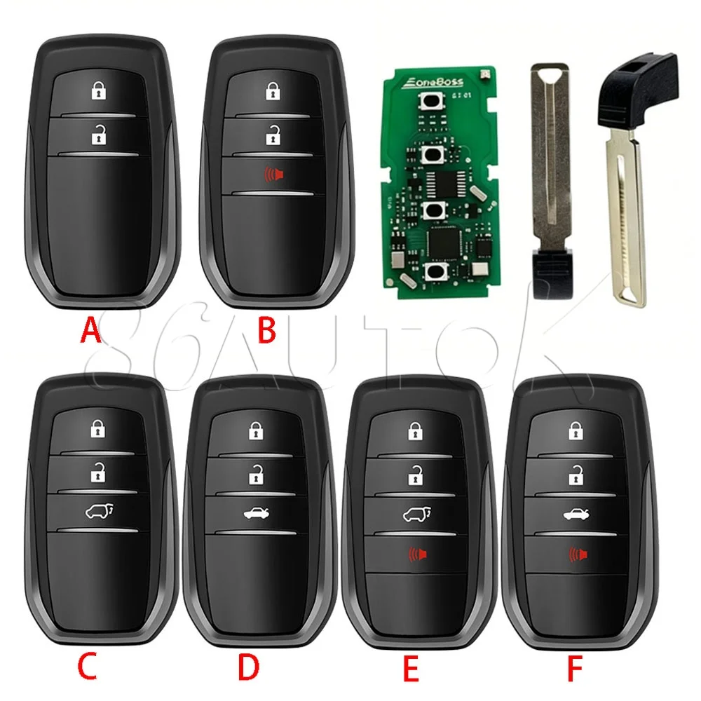 Умный брелок EoneBoss ET-01 с чипом 4D 8A для Toyota Prado, Highlander, Camry, Corolla, RAV4, Land Cruiser, а также для Lexus, с функцией дистанционного управления. (art.: 3920da0bc7fd2) - 3920da0bc7fd2