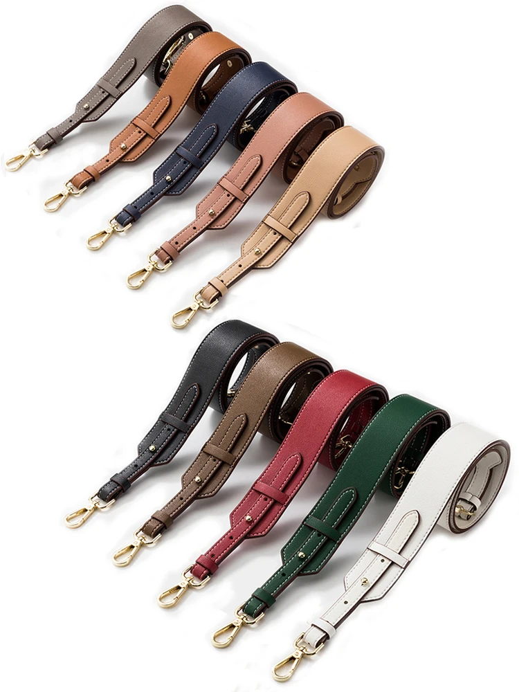 Fashion Leather Wide Bag Cross Adjustable Shoulder Bag Cross-body Leather Strap High-quality Bag Accessory Solid Color