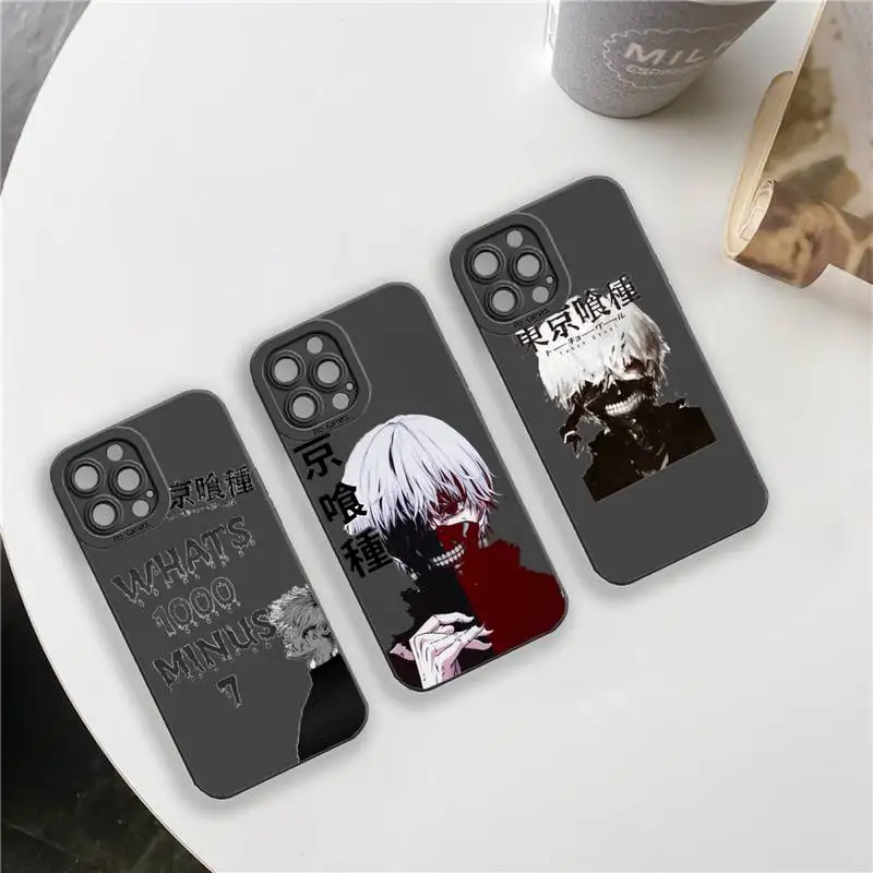 

Tokyo Ghoul anime Phone Case For iPhone 13 12 11 Pro MAX Mini X XS XR 7 8 Plus Camera Lens Liquid Silicone