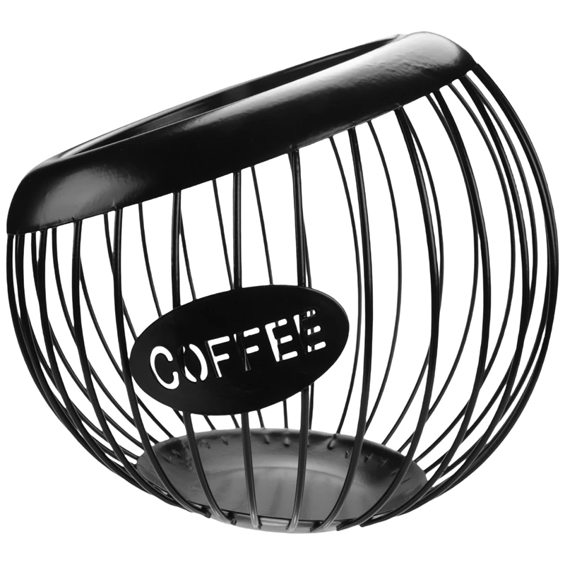 

Coffee Pod Holder, Large Capacity K Cup and Espresso Coffee Pod Organizer, Metal Coffee Capsule Storage Basket
