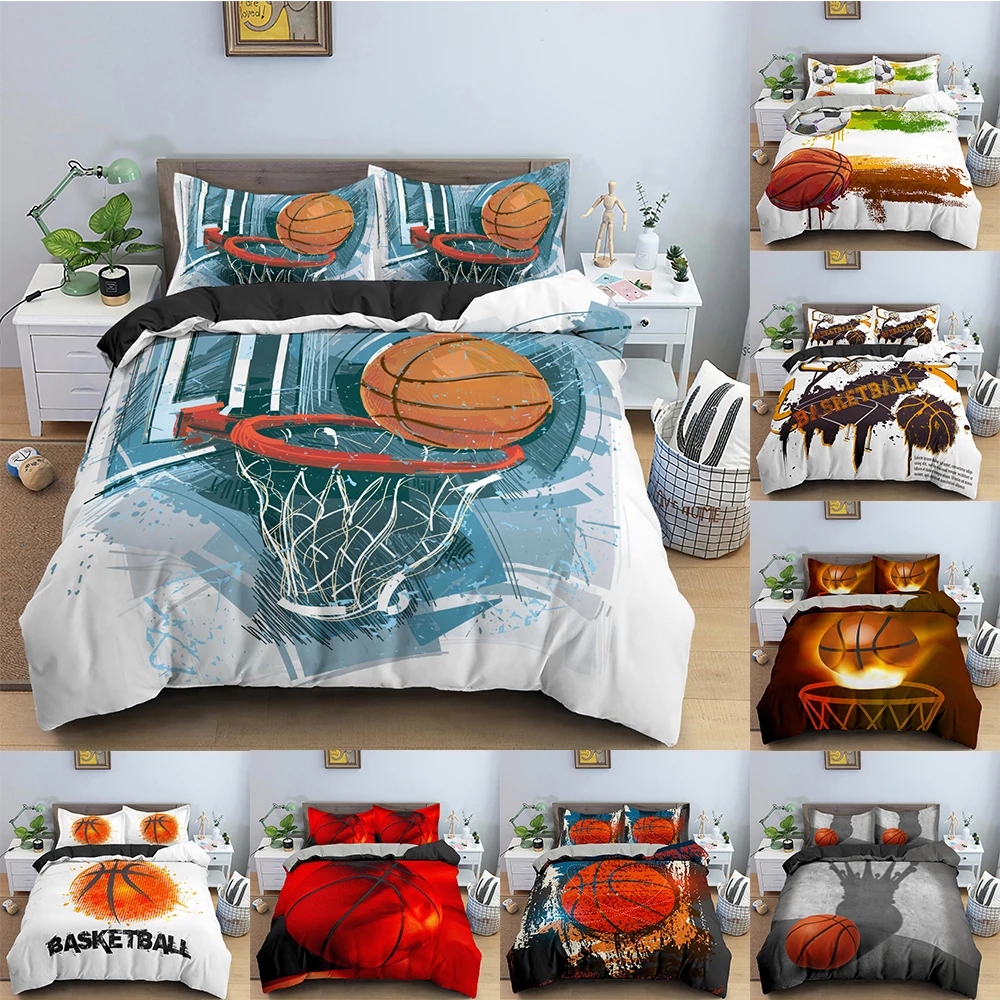 

3D Basketball Bedding Set For Boy Bedroom Duvet Cover Comforter Covers Single Twin King ​Size Quilt Cover Home Textile 2/3PCS