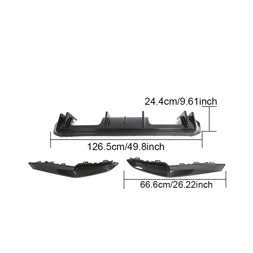 Внешние аксессуары сухой задний бумер из углеродного волокна диффузор