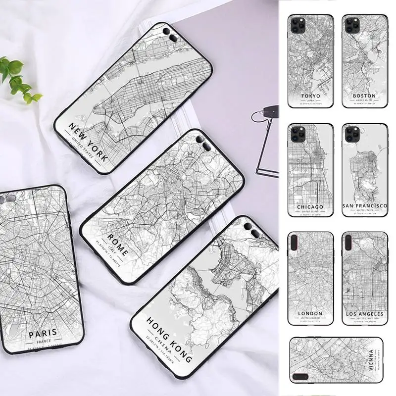 FHNBLJ чехол для телефона с изображением Лондонской страны городской карты iPhone 11 12 13