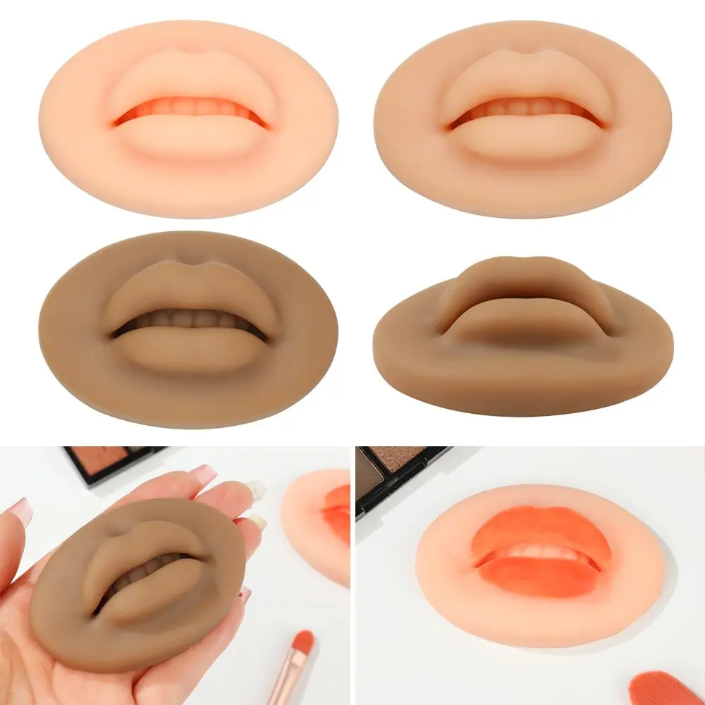 

Accessories Lip Tinting Tool For Beginner 3D Practice Lip For Permanent Makeup Artists Open Mouth Soft Silicone Skin