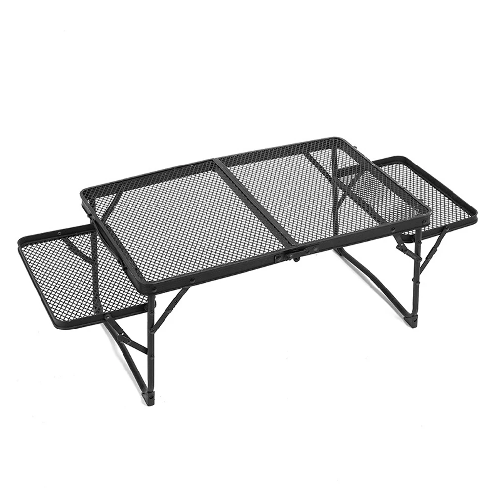 

Camping Picnic Portable Metal Table Folding Table Wire Mesh Surface Outdoor Fishing Barbecue Mini Table
