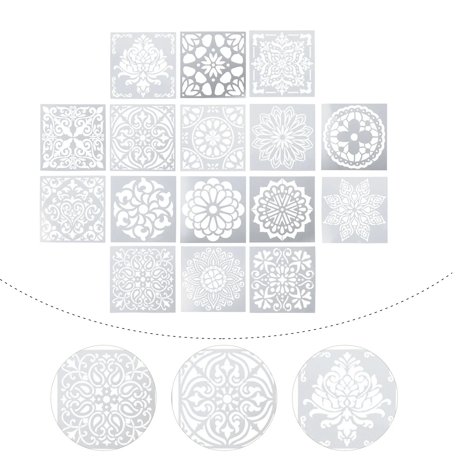 

Template Ruler Craft Mandala Stencil Painting Flowers Stencils Kids Drawing Templates