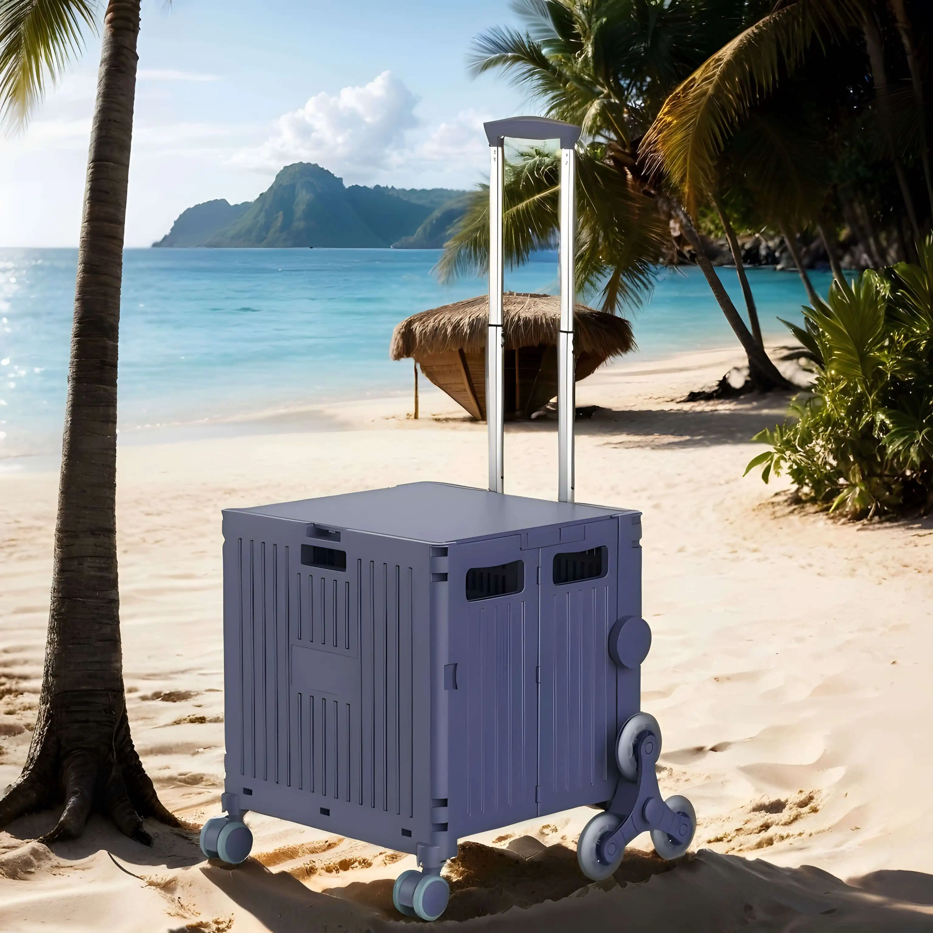 Портативная Складная Тележка для покупок тележка супермаркета ручная походная