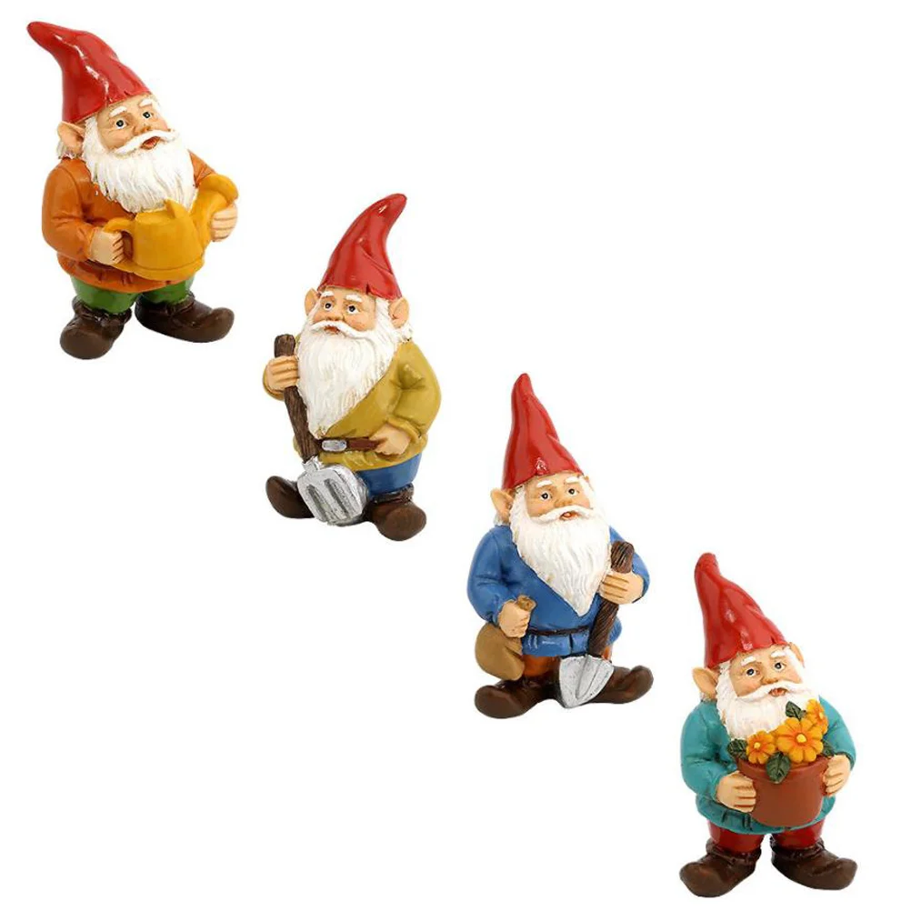 

Elf Dwarf Cartoon Gnome Decor Courtyard Adornment Decoration Resin Craft Miniature Animal Figurines Ornaments