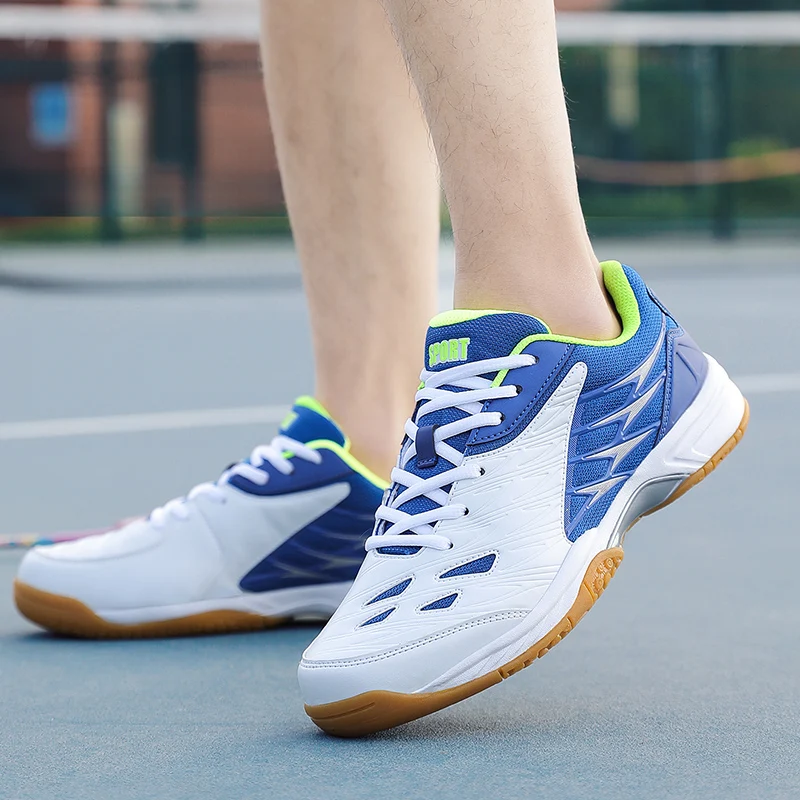 

Профессиональная Обувь для настольного тенниса для мужчин и женщин, спортивные кроссовки большого размера 38-48 для бадминтона, волейбола, тенниса, тренировочные кроссовки Q8201