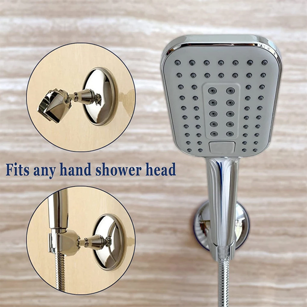 

Держатель для душа регулируемая присоска Универсальный кронштейн вращение Замена установка практичная Серебристая ручная работа