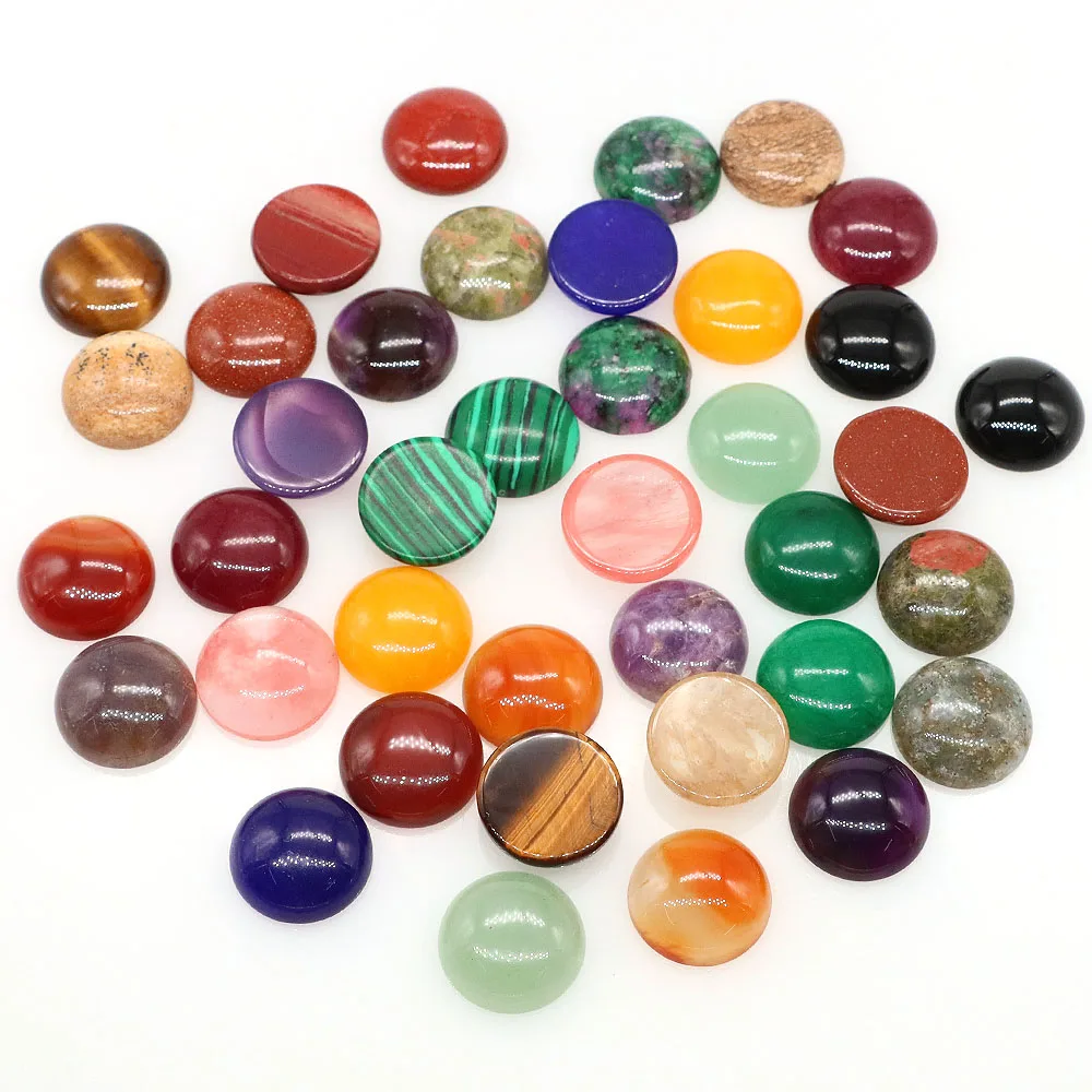 

5 шт./партия, круглые бусины с кабошоном, 6/8/10/12/14/16/18/20/25 мм