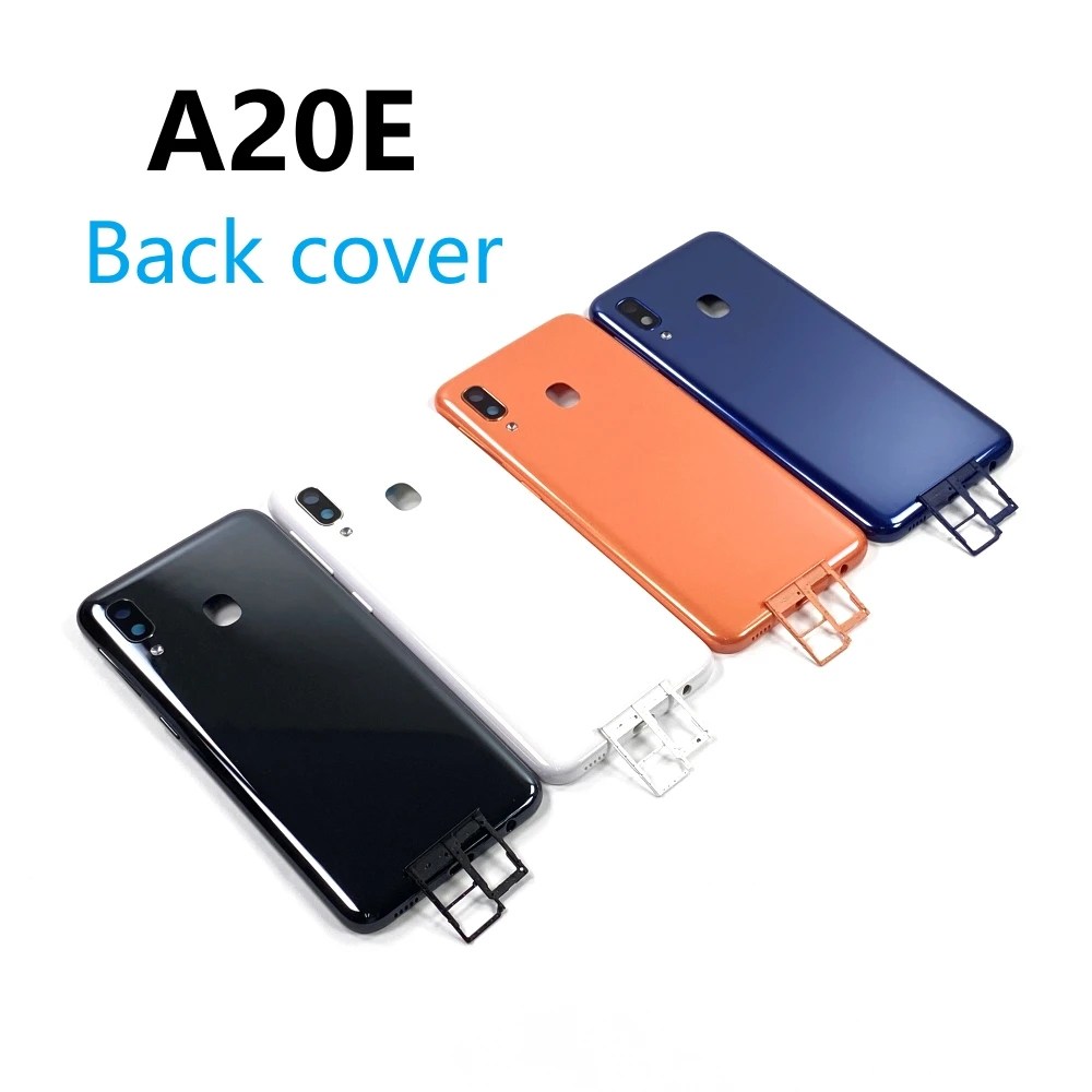 

For Samsung Galaxy A20E A202 A202F Back Battery Case Cover Rear Door Housing Shell SIM Card Tray Replacement Side Button Parts