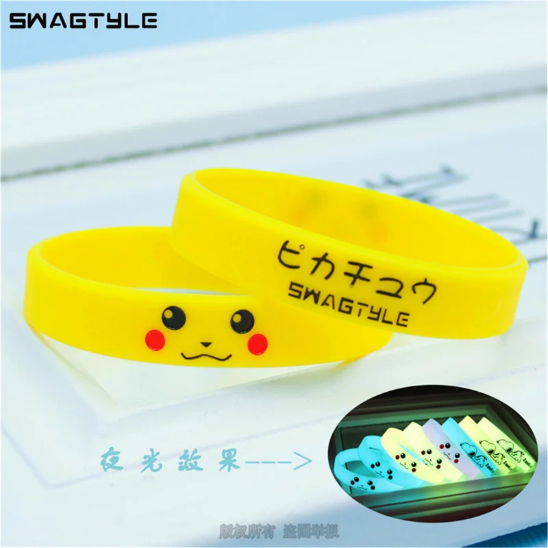 

[TAKARA TOMY] Pokemon Pikachu Fashion Luminous Bracelet Cartoon Cute Fluorescent Bracelet Couple Student Good Friends' Gifts