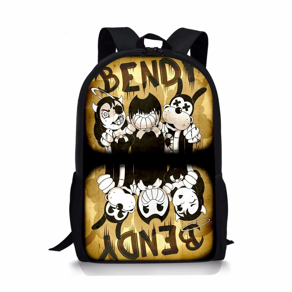 2022 Trend Bendy-Ink-Machine Print Children's School Backpack Custom Premium Students Satchel Mochilas Escolares Free Shipping
