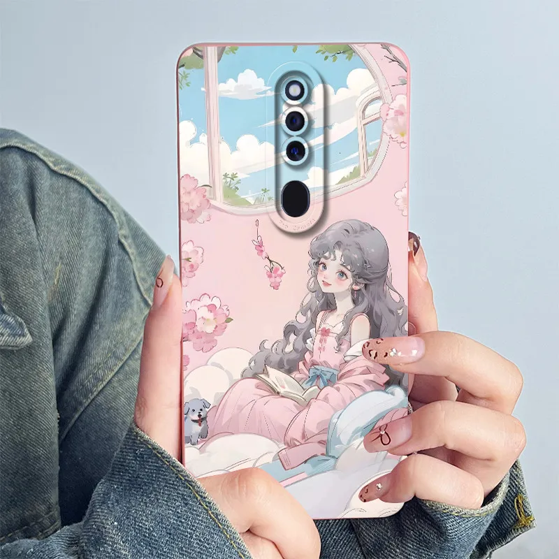 For OPPO F11 Pro Phone Case Cover CPH1969 CPH2209 CPH1987 Soft Silicone Sweet Painted Cartoon Shell Lovely Printed Coque Casing