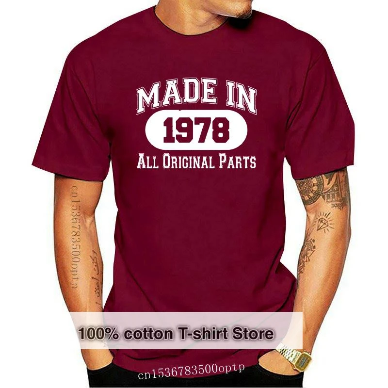 

New Online Shirt Store Men'S 2021 Style Crew Neck Short-Sleeve Made In 1978 All Original Parts Tee Shirt