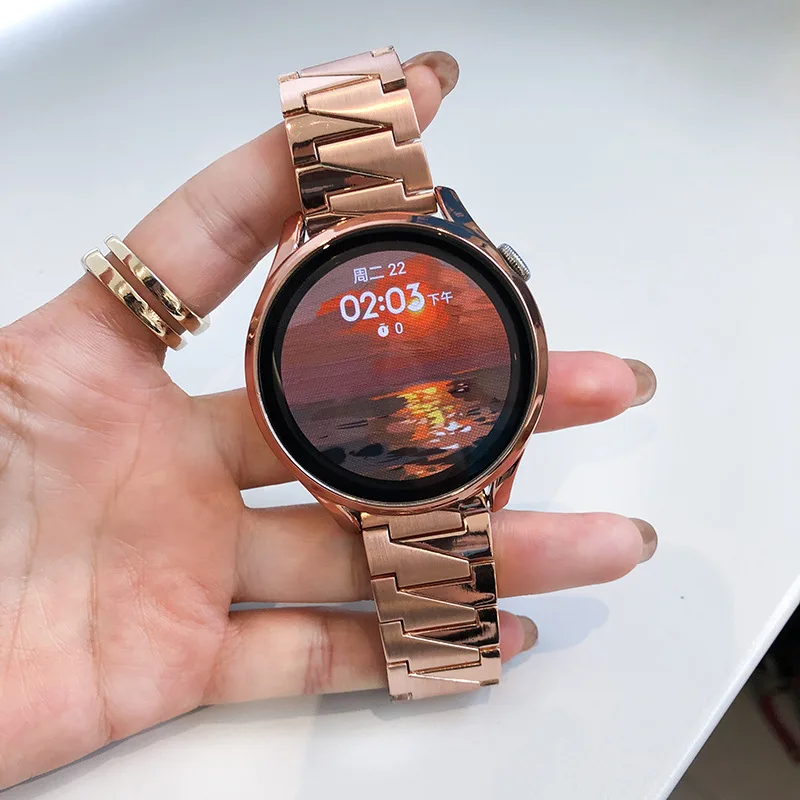 Suitable for Galaxy watch 4 special sawtooth three steel strap 42/46mm stainless steel strap for Galaxy watch 4 40mm/44mm