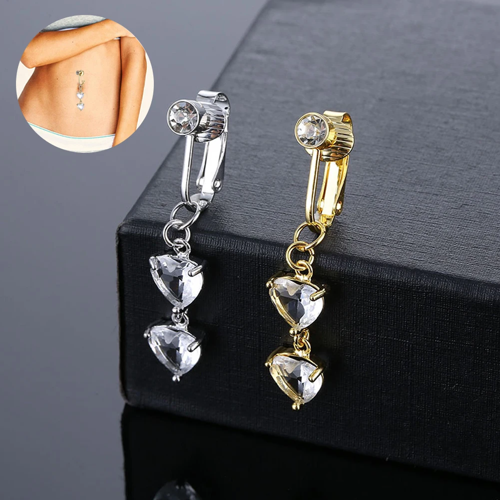 

1 шт., кольцо для пупка с имитацией сердца