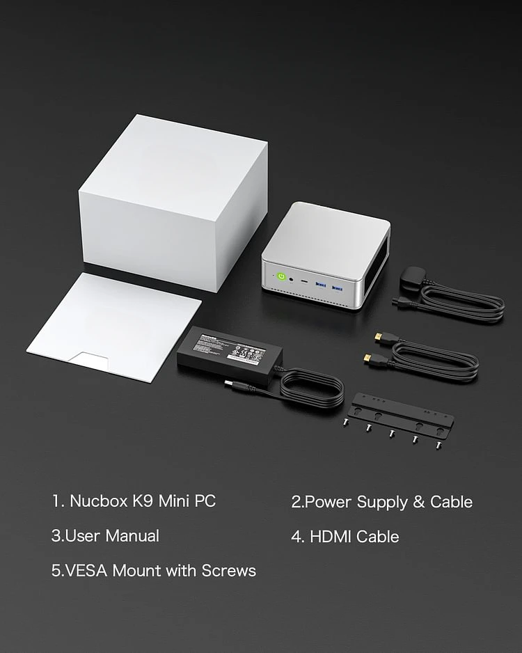 GMKtec K9 Intel Core Ultra 125H Игровой мини-ПК 14-ядерный 18-поточный преобразователь Arc Graphics