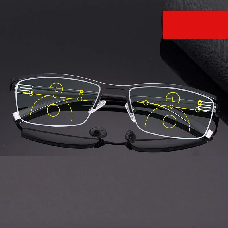 Квадратные антибликовые фотохромные прогрессивные очки для чтения с защитой от