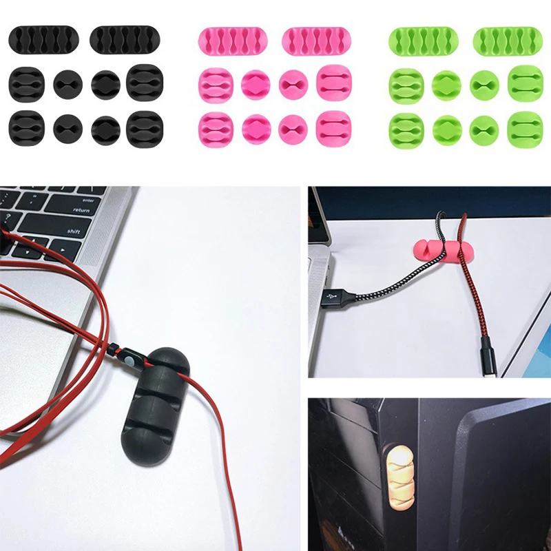 

Органайзер для кабелей USB, устройство для сматывания проводов, фиксатор для проводов, 10 шт., универсальное многофункциональное устройство у...