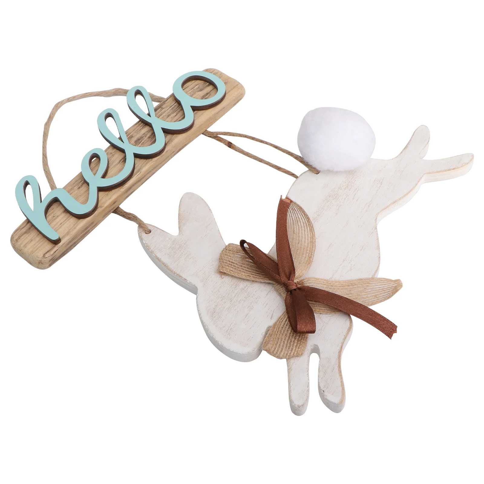 

1Pc Easter Ornament Wooden Bunny Easter Pendant DIY Handicrafts for Banquet Party
