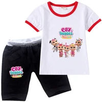 disney cry babies newborn baby boy clothes kids clothing set girls kids t shirt shorts 2 pack cotton casual clothes