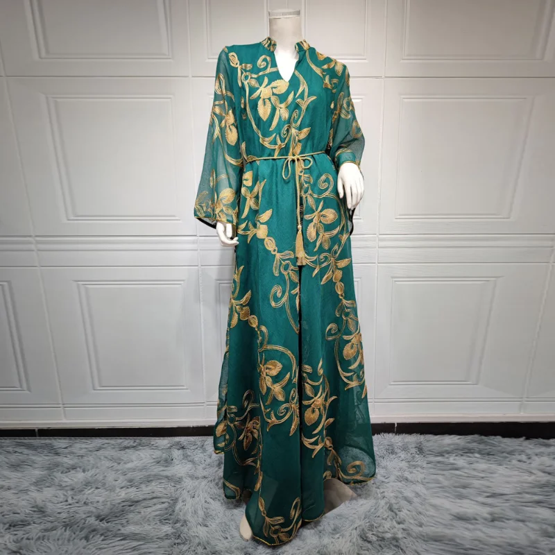 Muslim Fashion Abayas For Women Islamic Clothing Long Sleeve Party Gown 2023 Eid Mubarak Dress Caftan Marocain Djellaba Femme
