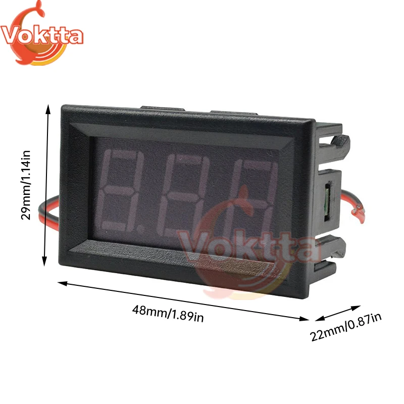 Цифровой вольтметр амперметр измеритель напряжения и силы тока 2 провода