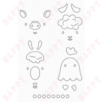 2022 new friendly farm faces metal cutting dies scrapbook diary decoration embossing template diy greeting paper cards handmade