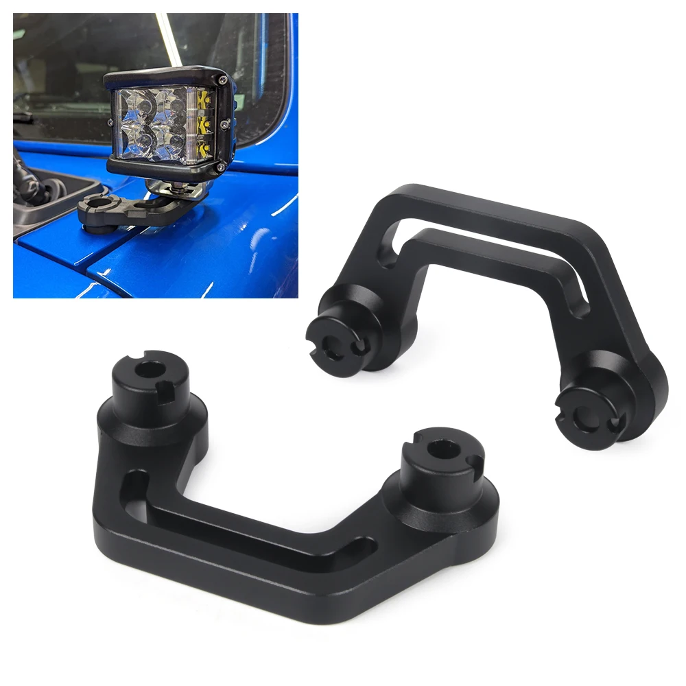 

1 Pair Light Mounting Brackets for 2018-2022 Jeep Wrangler JL/JLU 2020 2021 2022 Gladiator JT A-Pillar Windshield Light Mount