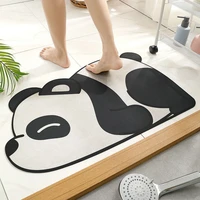 panda bathroom mat napa skin floor mat easy to clean cute animal rug non slip absorbent doormat quick dry bathtub side carpets
