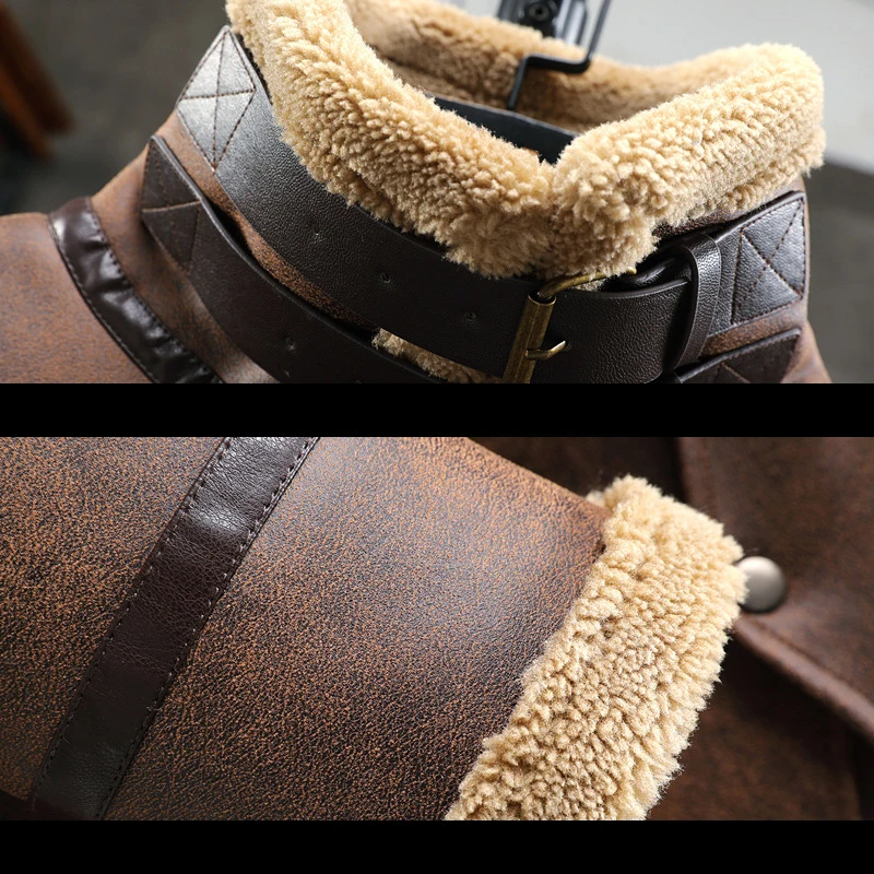 VOLALO Высококачественная мужская замшевая толстая куртка зимняя теплая верхняя