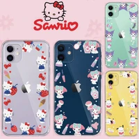 sanrioed hellokittys mymelody suitable for iphone13promax cute girl cartoon mobile phone shell anti fall 12pro protective cover