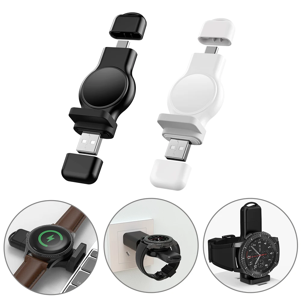 

Беспроводное зарядное устройство для iWatch 7 SE 6 5 Nike Galaxy Watch 4 3 Active 2 Портативный USB C зарядная док-станция для Apple Samsung Watch