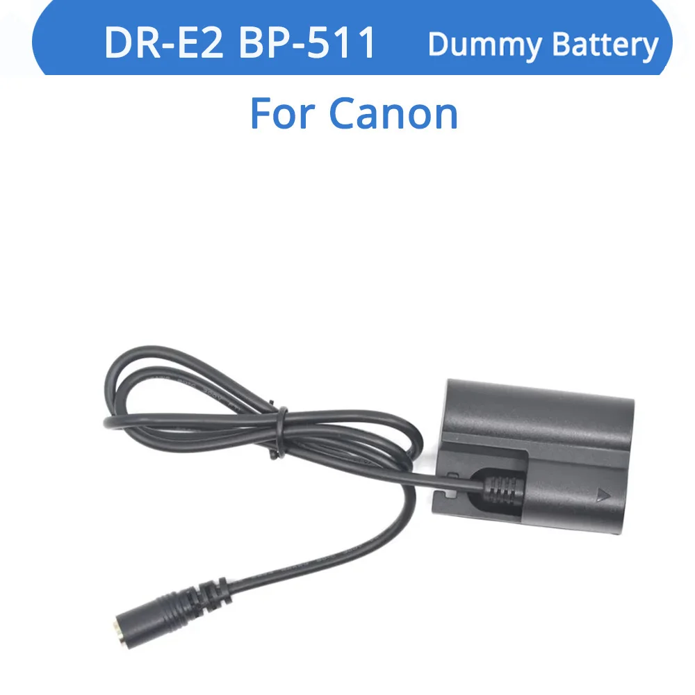 

DC Coupler DR-E2 DR-400 DR400 BP 511 BP511 BP-511 Dummy Battery For Canon ACK-E2 EOS 5D 10D 20D 20Da 30D 40D 50D D30 D60 DSLR