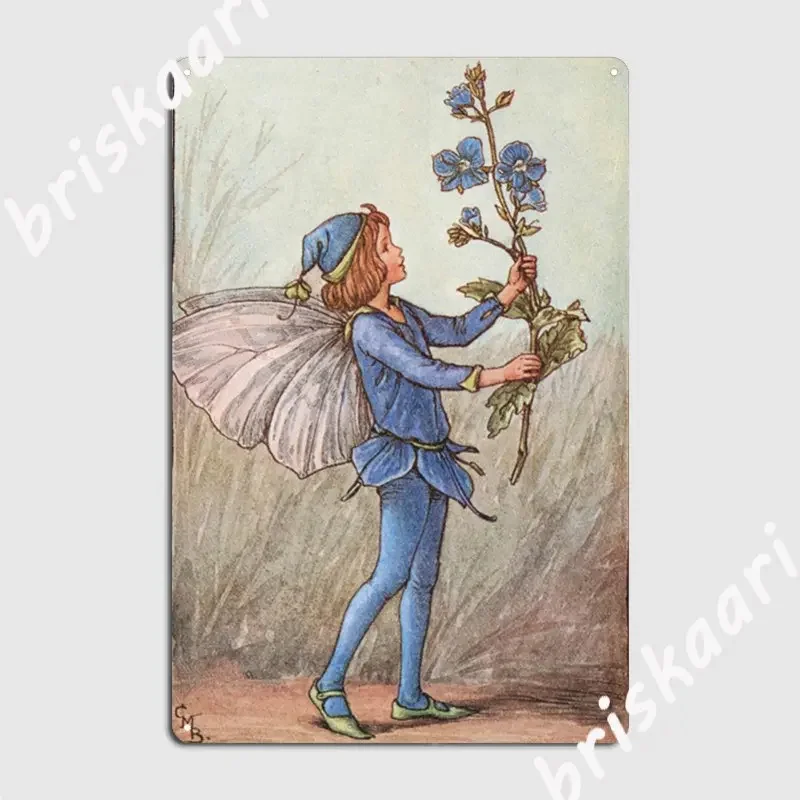 Металлическая вывеска Cicely Mary Barker The Speedwell Fairy