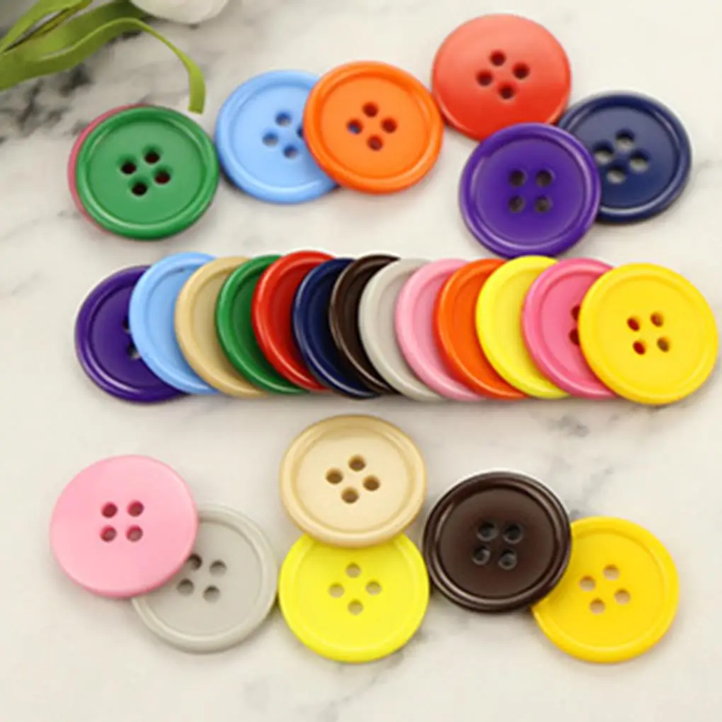 

100pcs Colorful Sewing Buttons Sewing Tools Decorative Button Scrapbooking Garment DIY Apparel Accessories Sewing Scrapbooking