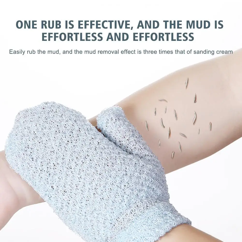 

1PCS Bath Gloves Five Finger Bath Towel Powerful Decontamination Coarse Hot God Exfoliation and Sand Tool R6M6