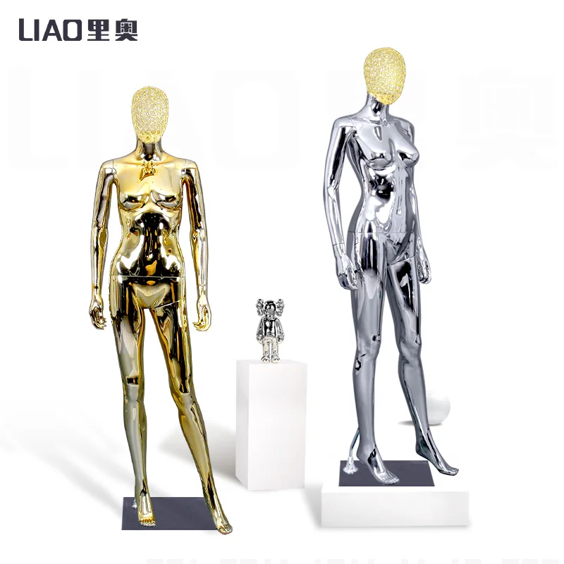 Золотой манекен боди для женщин от кутюр бутика проволока полая голова корпус Femme